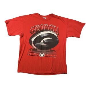 VTG College Concepts Men's XL Red 1994 Georgia Bulldogs Graphic T Shirt SEE DESC